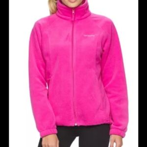 Women's Hot Pink Columbia Fleece Jacket Large